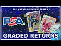 PSA Graded Hologram Reveal 1991 Marvel Universe Series 2 Cards - Spider-Man Wolverine and More