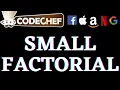 Small factorials CodeChef Beginners Problems Python