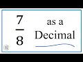 Write the Fraction as a Decimal