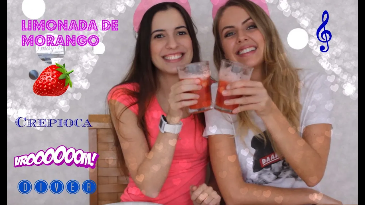 RECEITA DELICIA DE LIMONADA DE MORANGO E CREPIOCA