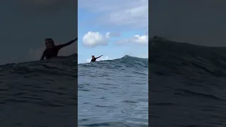 Surfing the beautiful uncrowded waves of French Polly! #family #surfing #sailing #viral