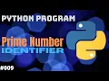 Python Program prime Number Indentifer