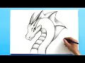 EASY DRAGON DRAWING How to Draw a Dragon Step by Step Easy