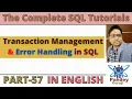 57 Transaction Management Error Handling Exception Handling in SQL by Pandey Guruji English