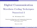 Waveform Coding Techniques Numerical 5