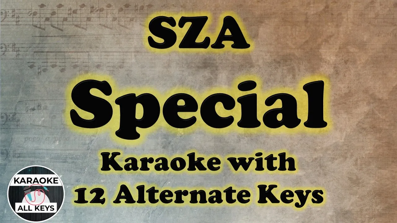SZA - Special Karaoke Instrumental Lower Higher Male Original Key