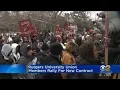 Rutgers University union members rally for new contract