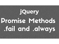 jQuery Promise Methods -