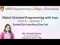 Lecture 7 Unit 4 SortedSet Interface TreeSet OOPs with Java
