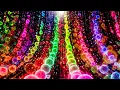 Neon Bubbles Screensaver 4K OLED TV Background Satisfying Music