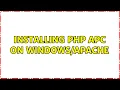 Installing PHP APC on