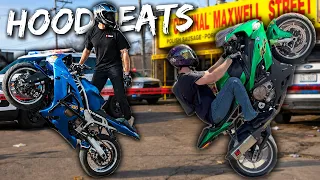 I Brought GixxerBrah To Chicago's WILDEST Block - BAD Idea (#HoodEats Eps. 101)