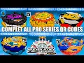COMPLETE ALL PRO SERIES QR CODES BEYBLADE BURST APP TOTAL BURST