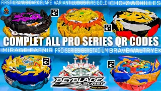 COMPLETE ALL PRO SERIES QR CODES BEYBLADE BURST APP TOTAL BURST