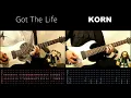 KORN - Got The Life (2 guitar cover + tabs)