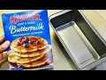 If you bake pancake mix in a bread pan