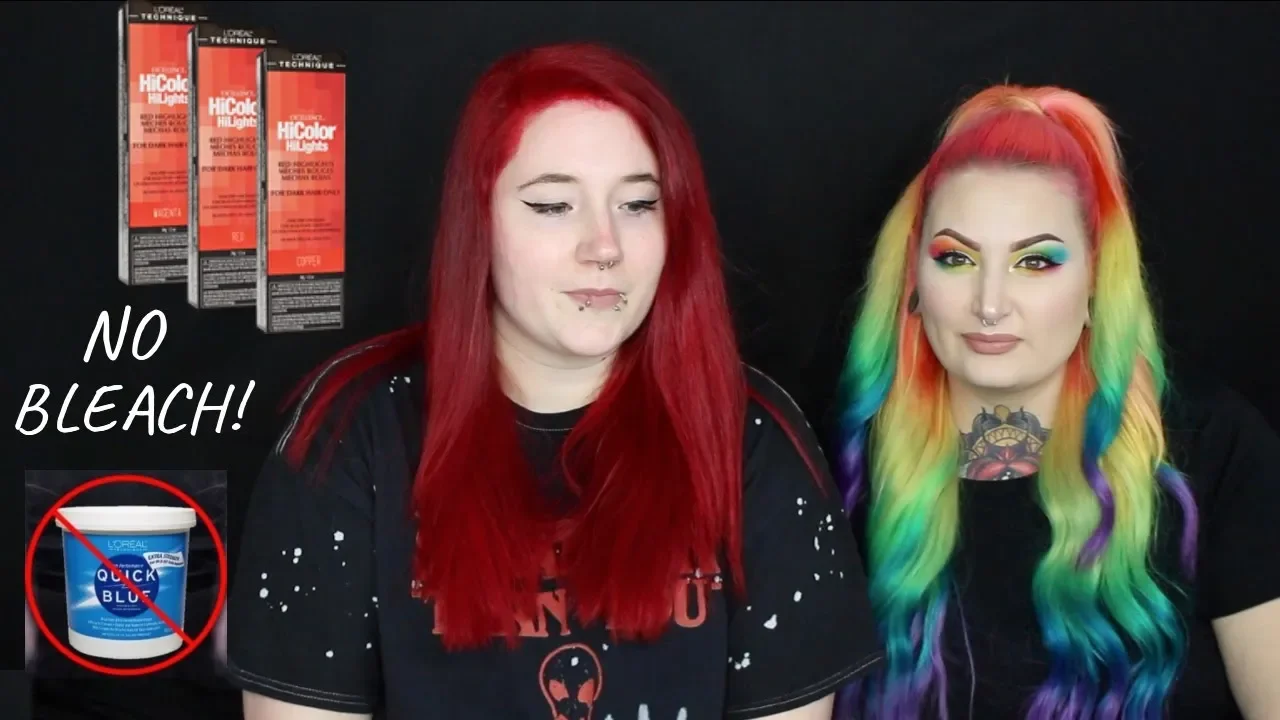 HOW TO DYE HAIR RED NO BLEACH | LOREAL HI-COLOR HIGHLIGHTS