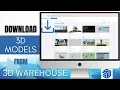 How to Download 3d Model from 3d Warehouse for Sketchup For Free Using Web Browser 2023