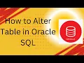 Alter Table in Oracle SQL