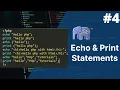 echo and print statement in php php tutorial for beginners full - 4 php tutorial