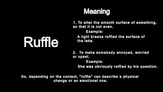 The Ruffle word mastering