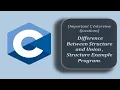 Difference Between Structure and Union Structure Example Program Technical Interview Questions C