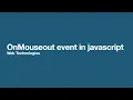 onmouseout event in javascript