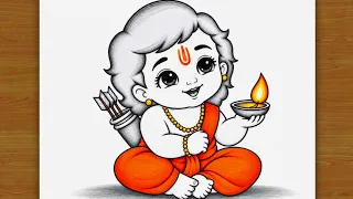 Diwali drawing | God Ram with diya outline pencil drawing | Drawing Pictures | Chitra | Diwali Art