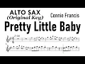 Lagu Pretty Little Baby Alto Sax Original Key Connie Francis  Sheet Music Backing Track Partitura