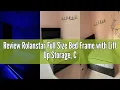 Review Rolanstar Full Size Bed Frame with Lift Up Storage Charging Station LED Lights Upholstere