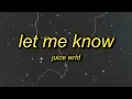 Download Lagu Juice WRLD - Let Me Know (I Wonder Why Freestyle) Lyrics