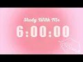 6 Hour Silent Study Timer Soft Alarm Only Pink Aesthetic AD -Friendly