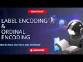 5 Label Encoding Ordinal Encoding With Example Dataset given ML Basics AIML Course