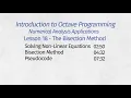 Octave Programming Lesson 18 - Bisection Method