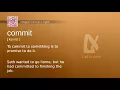 Commit C2 level english vocabulary lesson www LipLix com