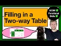 TWO-WAY TABLES How to fill them in Level 2 Functional Skills GCSE