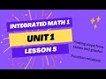 Find slope and use function notation IM1 UNIT 1 LESSON 5