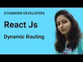 dynamic routes and routing using react router dom in react js useParams hook in react js in HIndi