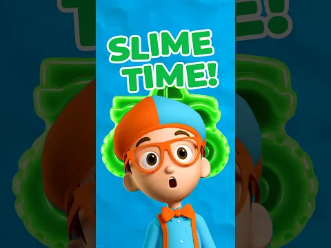 Blippi's SLIMEY Vehicles! 🫟 Sensory Guessing Game 🤔💭 #blippi #shorts