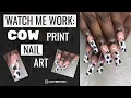Watch Me Work EASY Cow Print Nails Double Tip Acrylic Nail Tutorial UK NAIL TECH Clarissa Ama