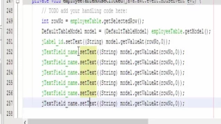 JFrame Update database data