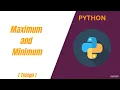 Find Maximum Minimum Numbers in a Given List Python Telugu