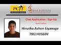 React Native Chat Application Sign Up Java Institute Hirusha Ashen Liyanage