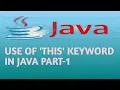 USE OF this KEYWORD IN JAVA PART 1 in Hindi Lecture 53