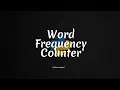 A python script to count number of words and how many times they are Repeated Python Script