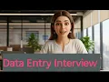 Data Entry Operator job Interview
