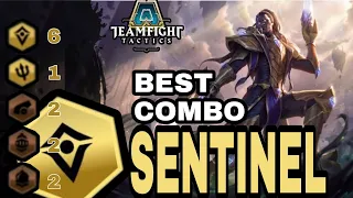 BEST COMBO TEAMFIGHT TACTICS MOBILE || SENTINEL COMBO + GAMEPLAY || 1ST PLACE