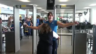 Airport Security Physical Body Check Pat Down For Female  Airport Security Physical Body Check Pat Down For Female