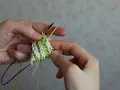 Picking up Stitches from a 2-color Brioche Rib Tab continental