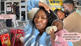 VLOG♡ My Husband Left for a Boys Trip… Solo Mom Life + Preparing for Our Family Trip ✈️